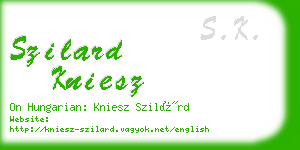 szilard kniesz business card